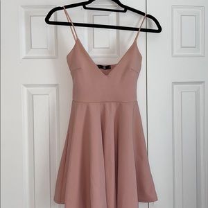 Flowy pink mini dress